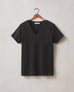 Women's Premium Slub V-Neck Tee - Black